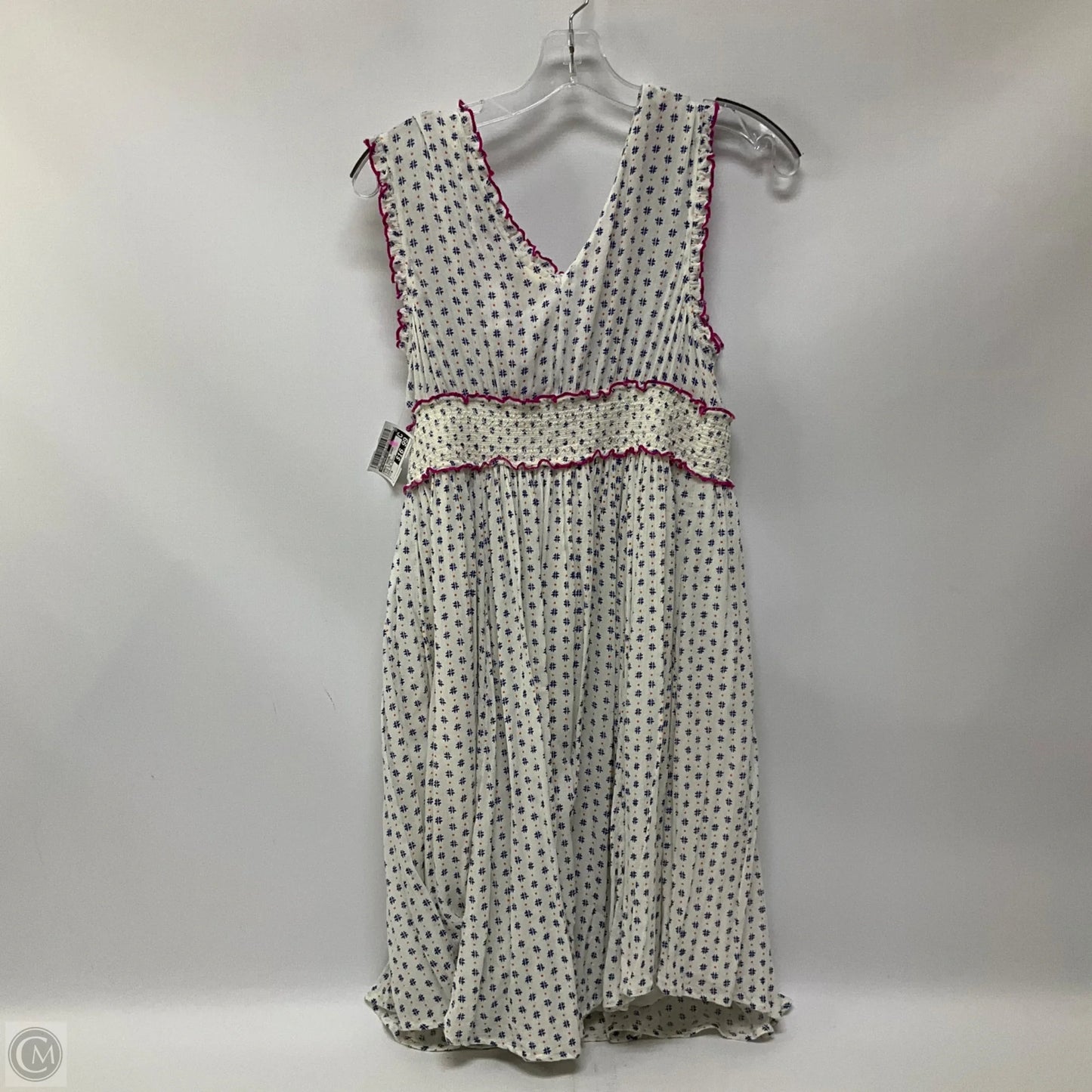 Dress Casual Short By Anthropologie In Blue & White, Size: M