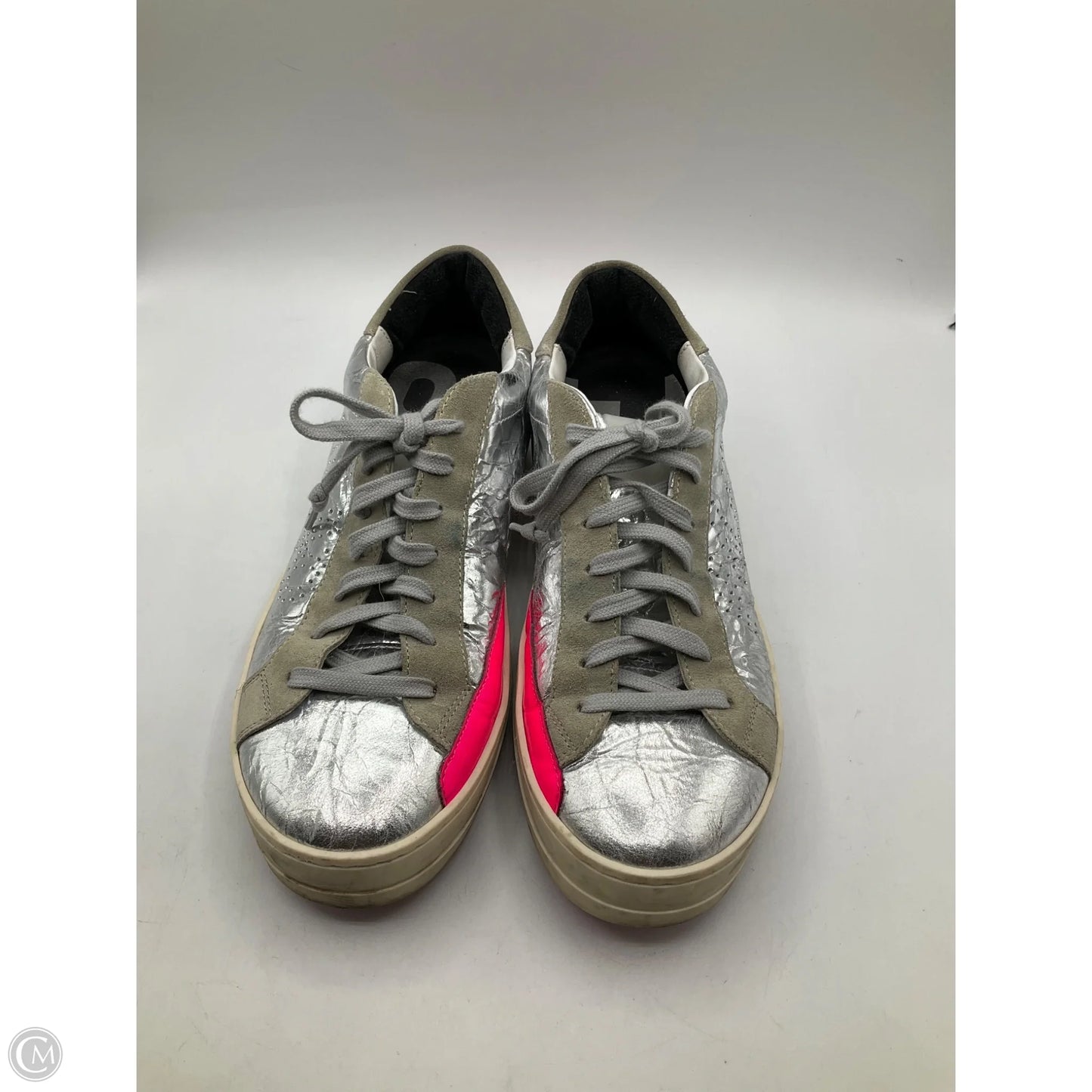Shoes Sneakers By P448 In Grey & Pink, Size: 9