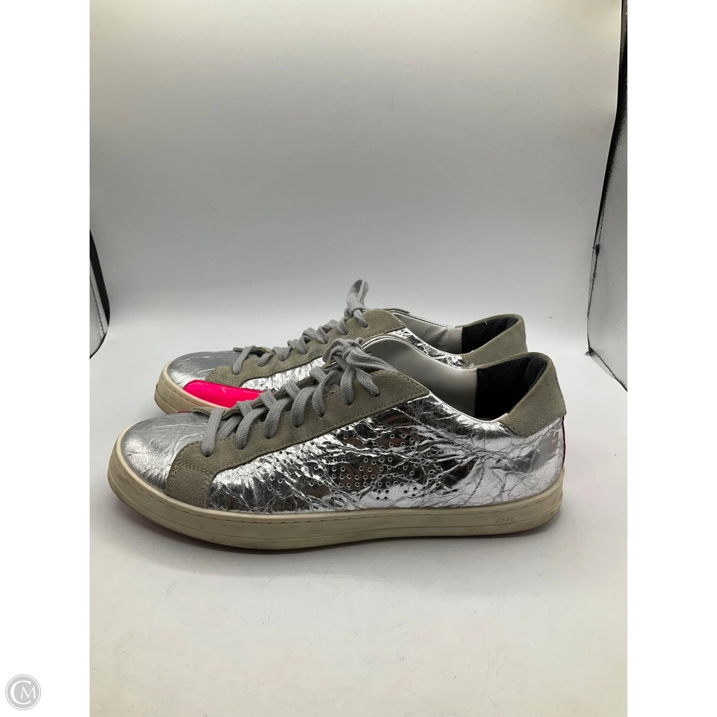 Shoes Sneakers By P448 In Grey & Pink, Size: 9