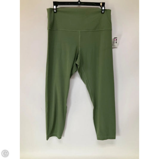 Athletic Leggings Capris By Lululemon In Green, Size: 12