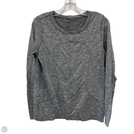 Athletic Top Long Sleeve Crewneck By Lululemon In Grey, Size: 8