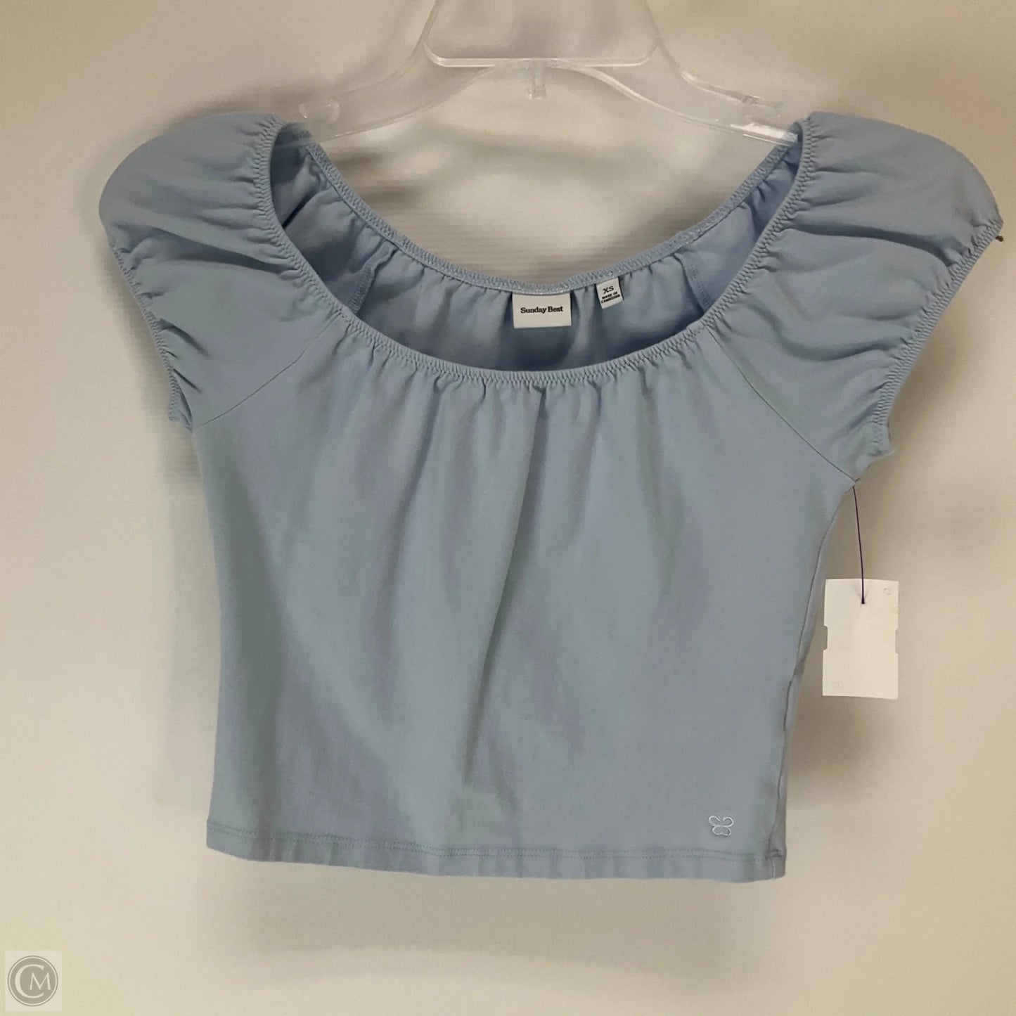 Top Short Sleeve By Sunday Best In Blue, Size: Xs
