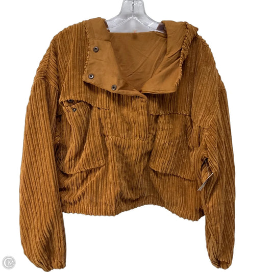 Athletic Sweatshirt Hoodie By Free People In Brown, Size: S