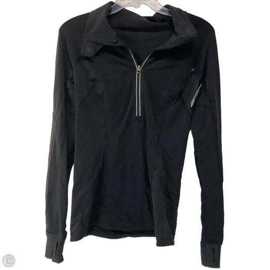 Athletic Top Long Sleeve Collar By Lululemon In Black