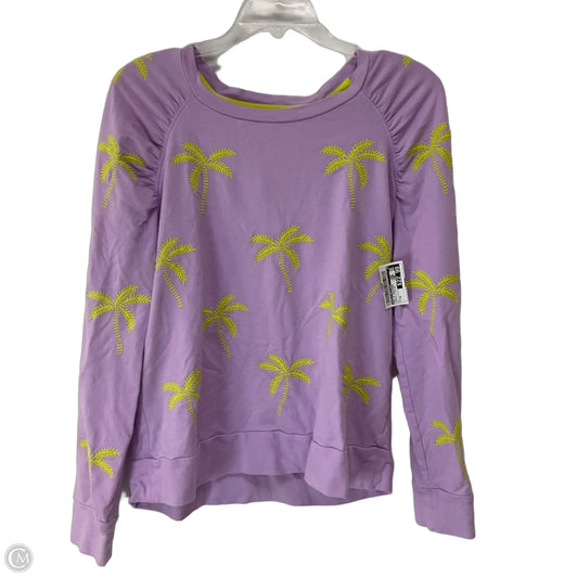 Top Long Sleeve Designer By Lilly Pulitzer In Purple & Yellow, Size: M