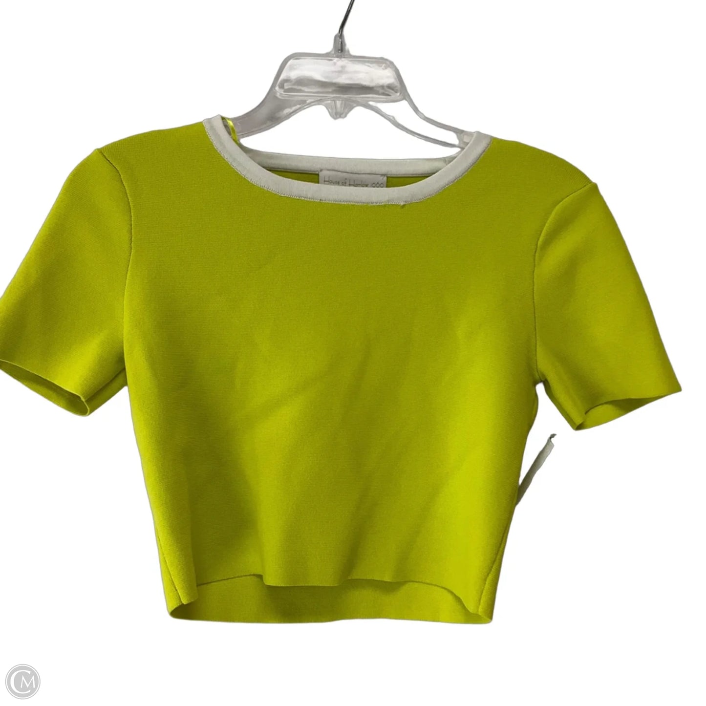 Top Short Sleeve By House Of Harlow In White & Yellow, Size: M