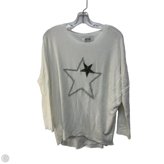 Top Long Sleeve By Cmb In White, Size: M