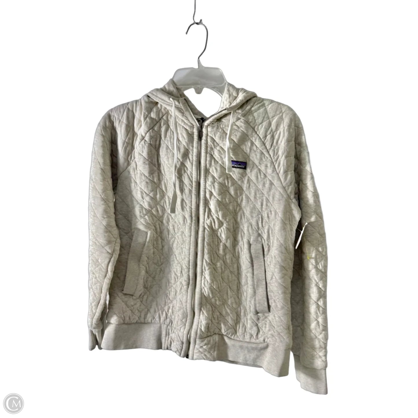 Athletic Jacket By Patagonia In Beige, Size: M