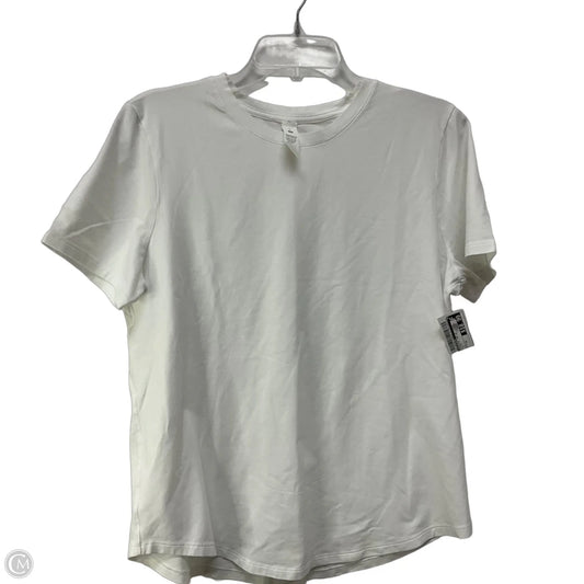 Athletic Top Short Sleeve By Lululemon In White, Size: 12