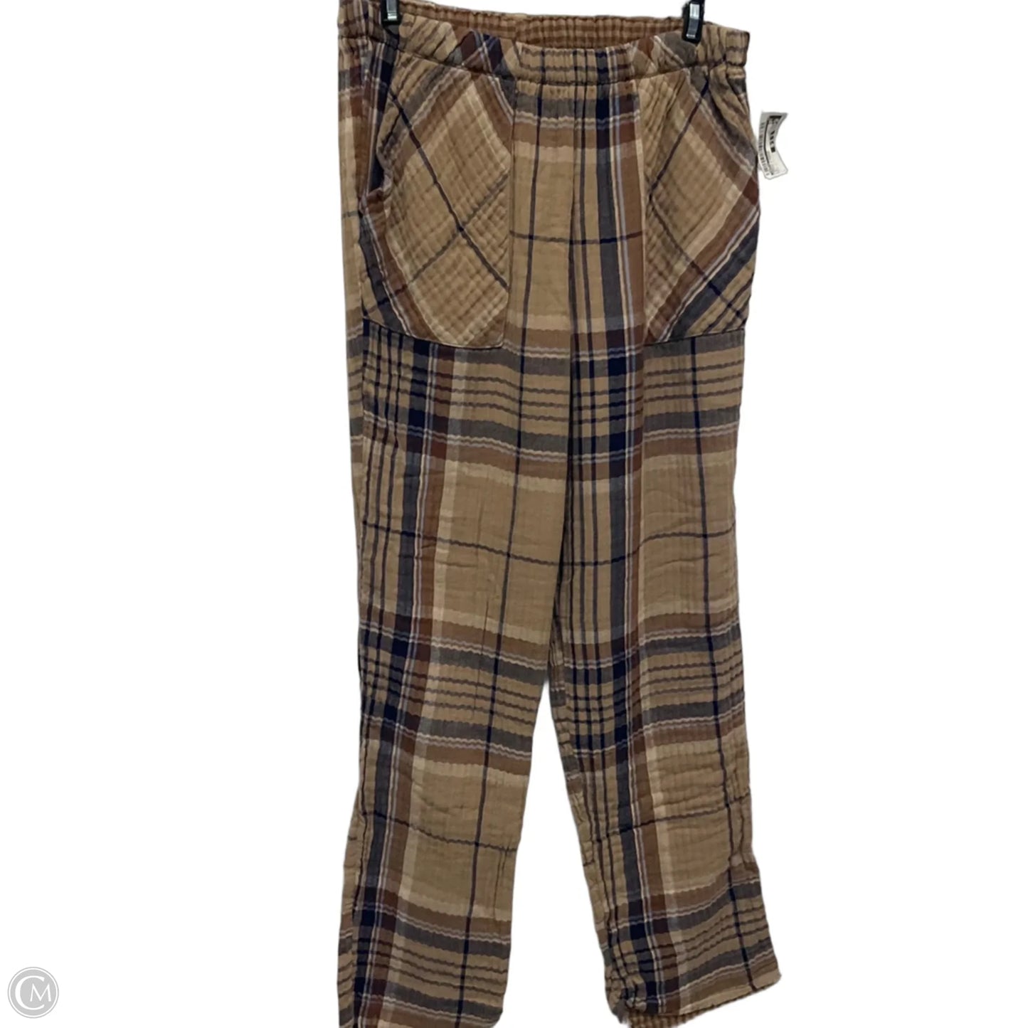 Pants Lounge By Aerie In Brown & Cream, Size: S