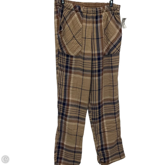 Pants Lounge By Aerie In Brown & Cream, Size: S