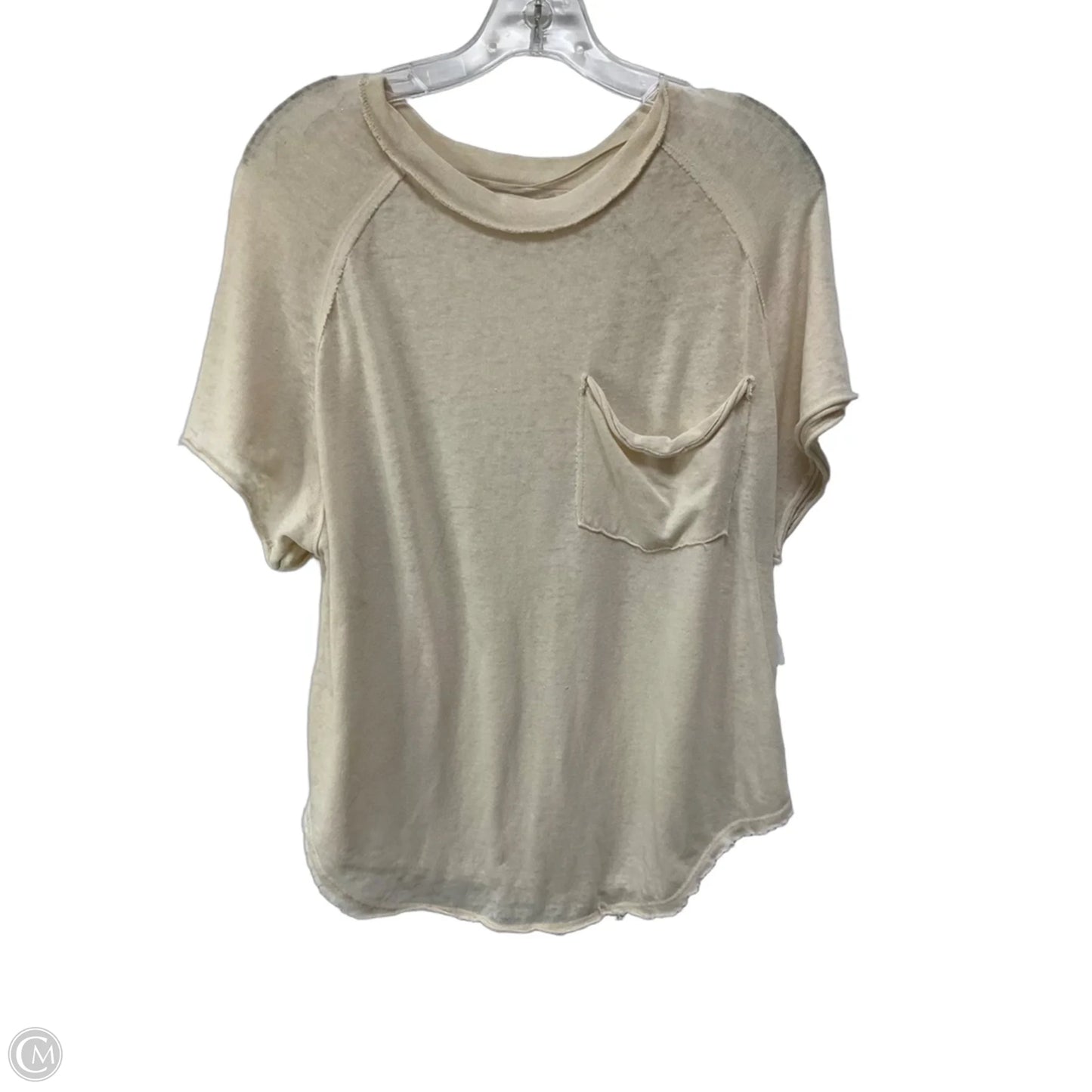 Top Short Sleeve By We The Free In Cream, Size: Xs