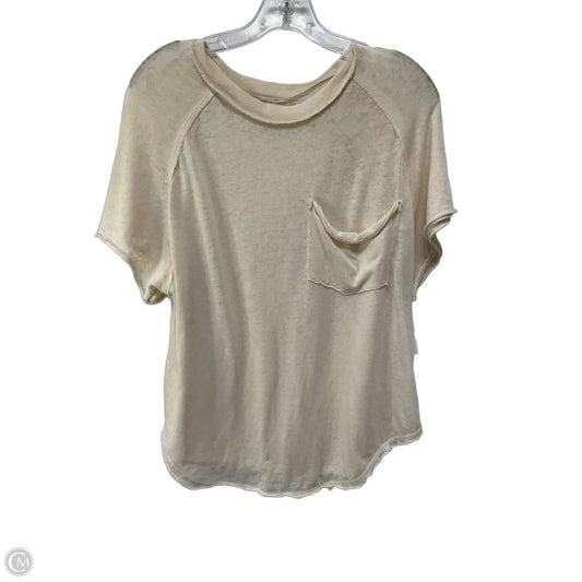 Top Short Sleeve By We The Free In Cream, Size: Xs