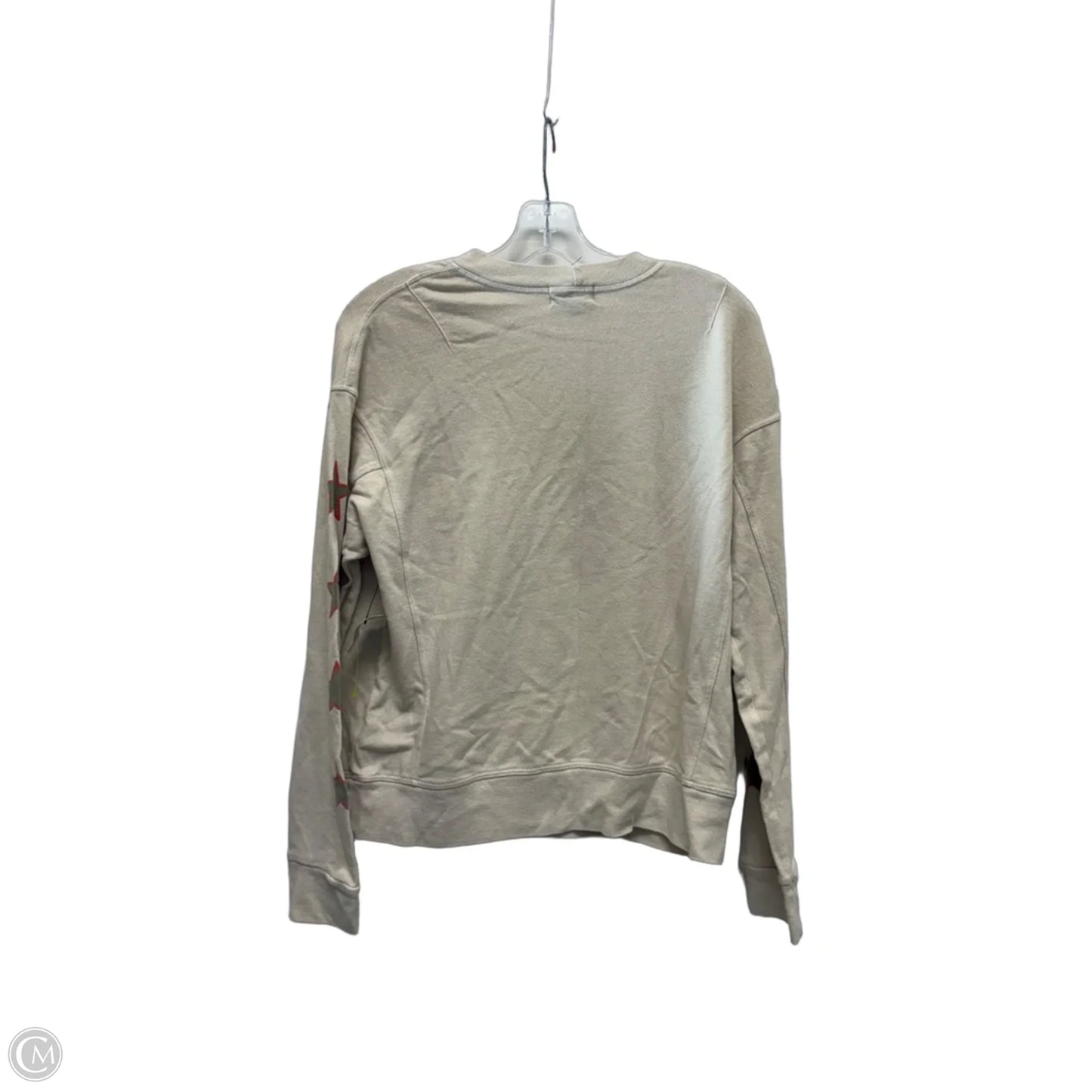 Top Long Sleeve By Monrow In Beige, Size: S