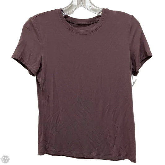 Athletic Top Short Sleeve By Alo In Purple, Size: S