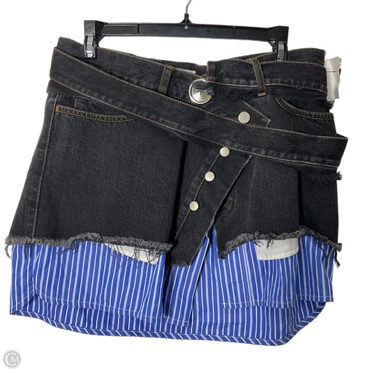 Skirt Mini & Short By Meryll Rogge In Black Denim, Size: 8