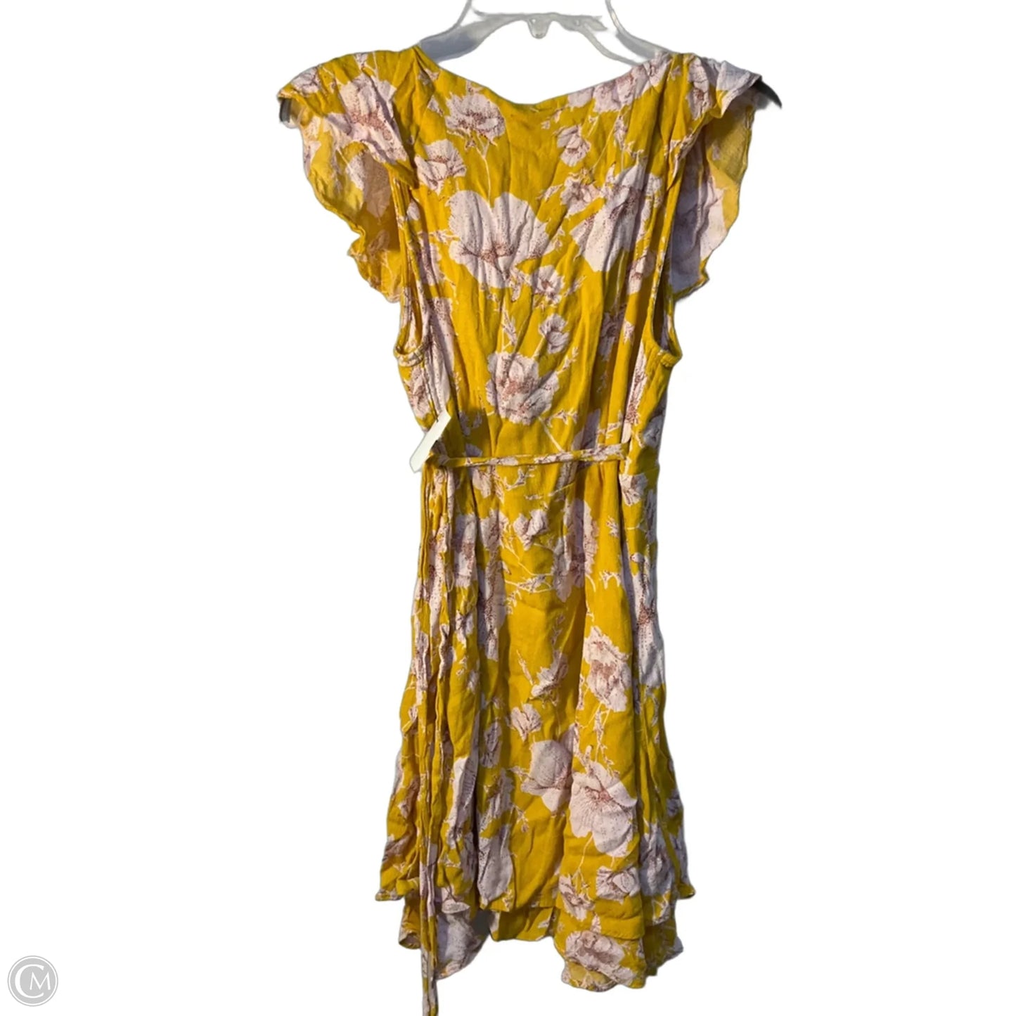 Dress Casual Short By Free People In White & Yellow, Size: M