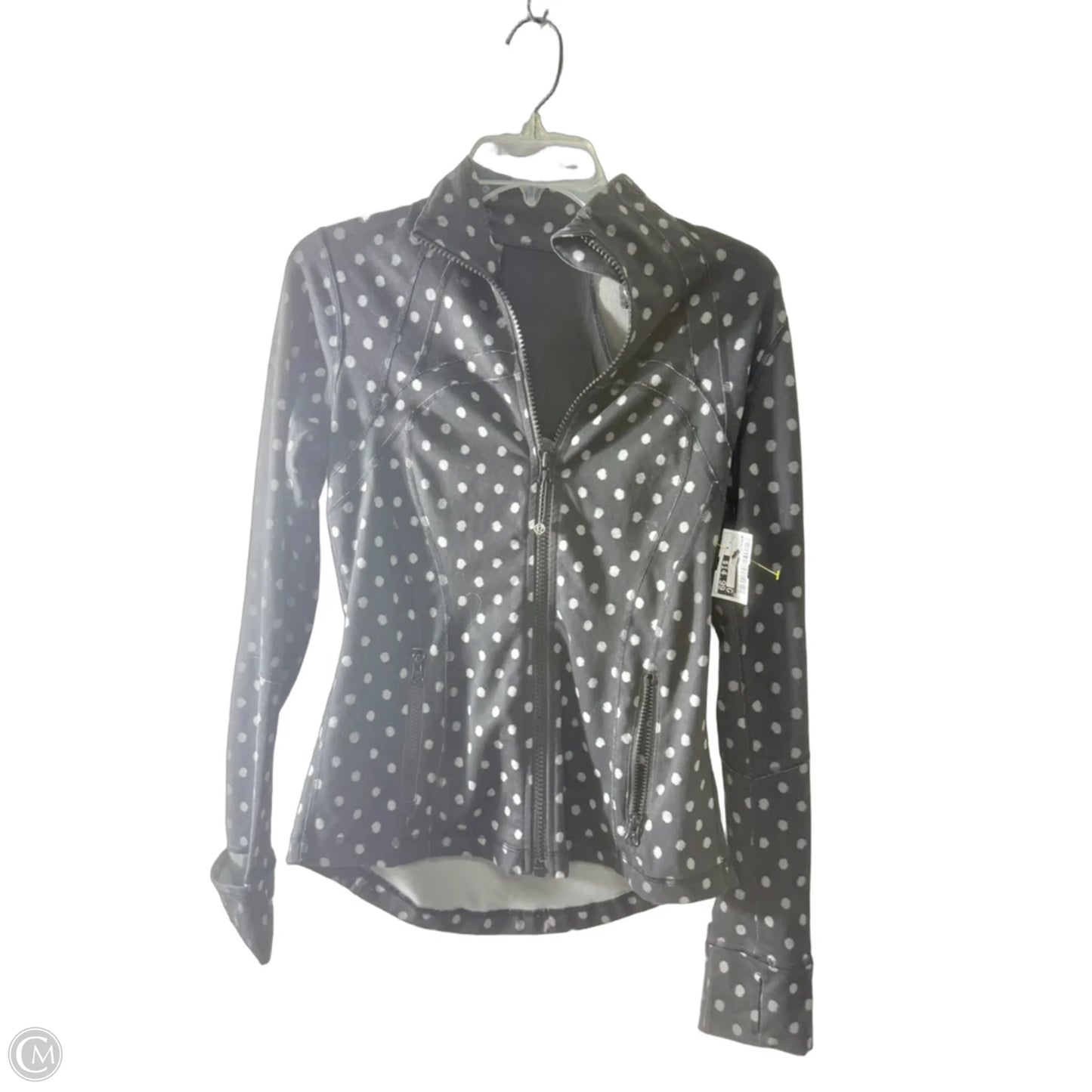 Athletic Jacket By Lululemon In Polkadot Pattern, Size: 8