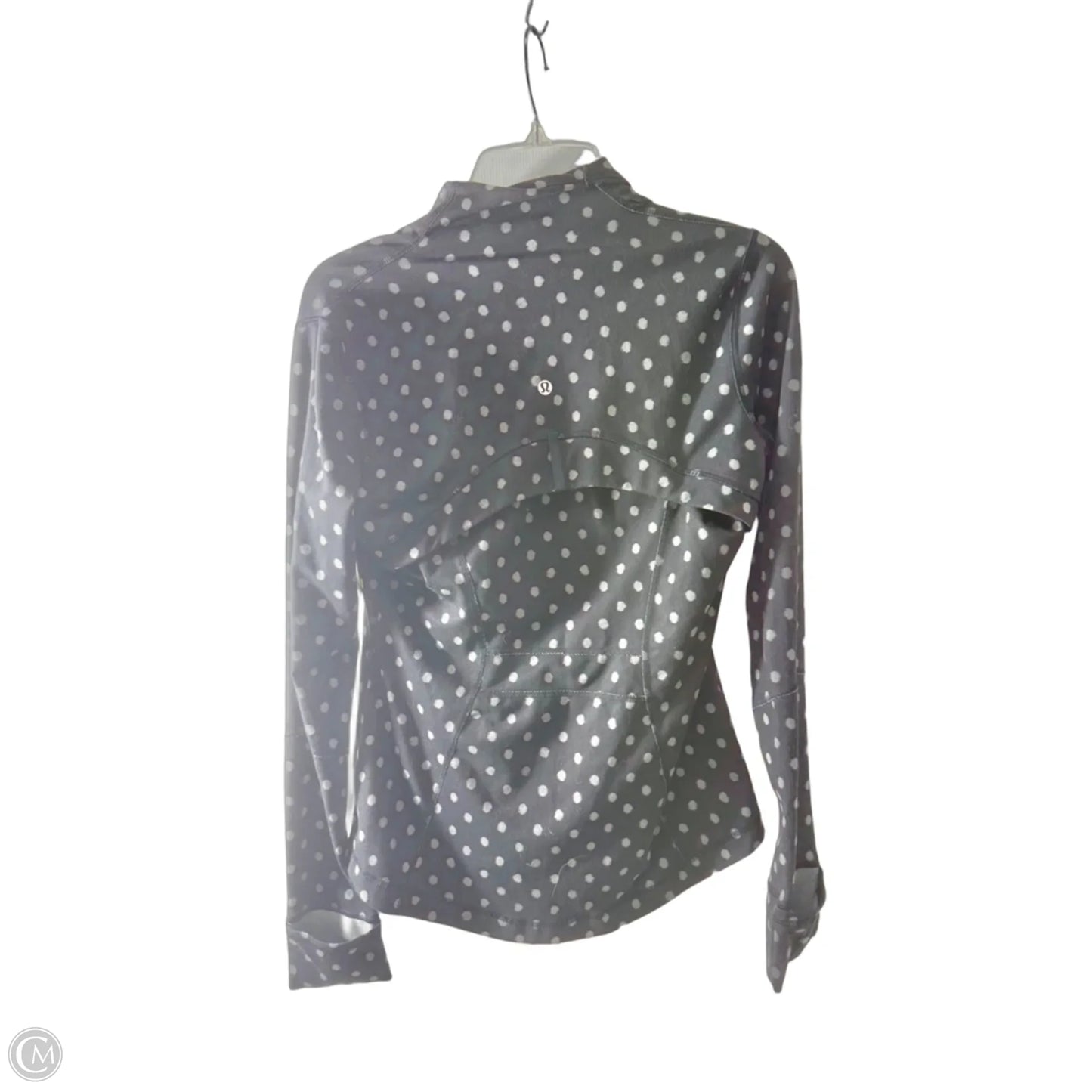 Athletic Jacket By Lululemon In Polkadot Pattern, Size: 8