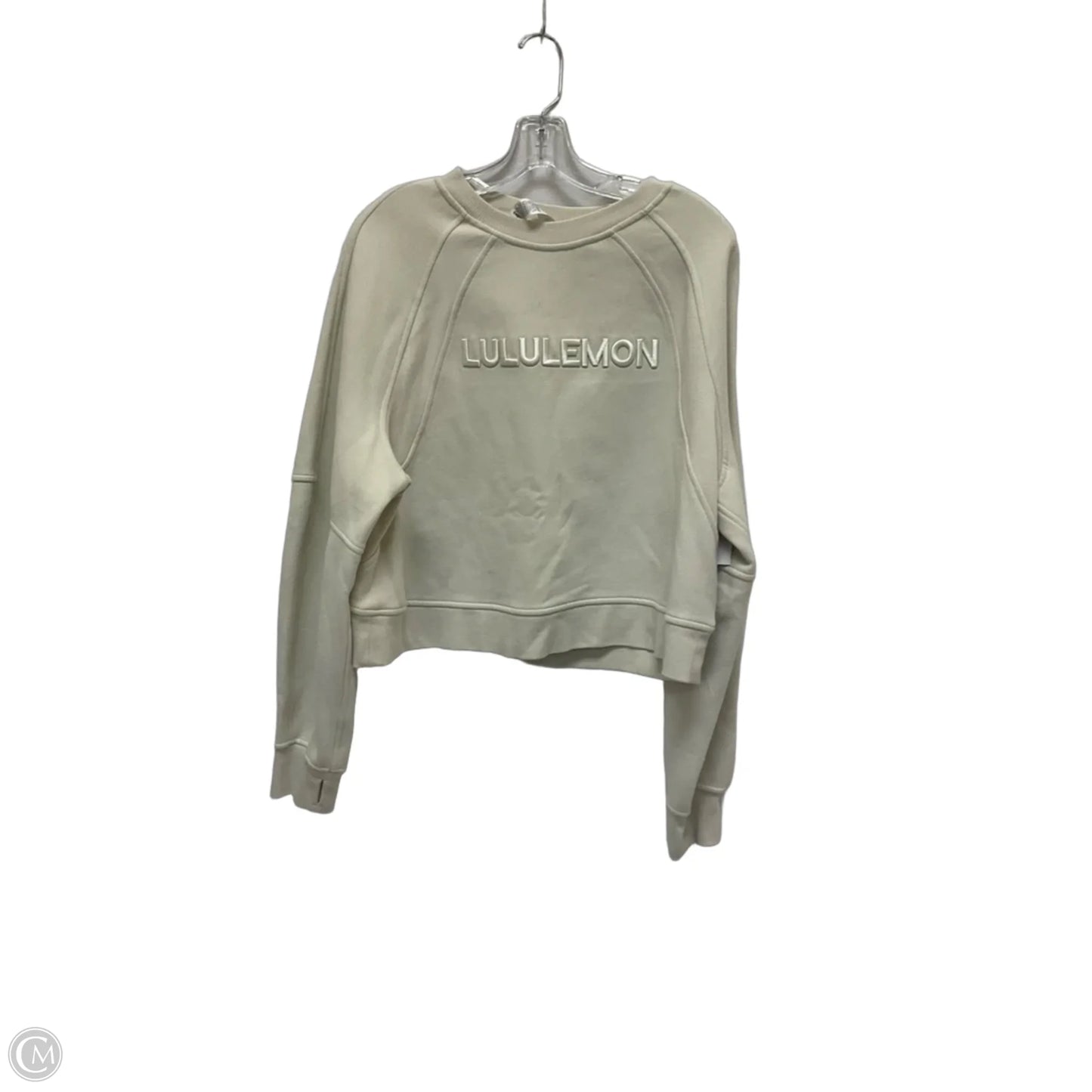 Athletic Sweatshirt Crewneck By Lululemon In Beige, Size: M