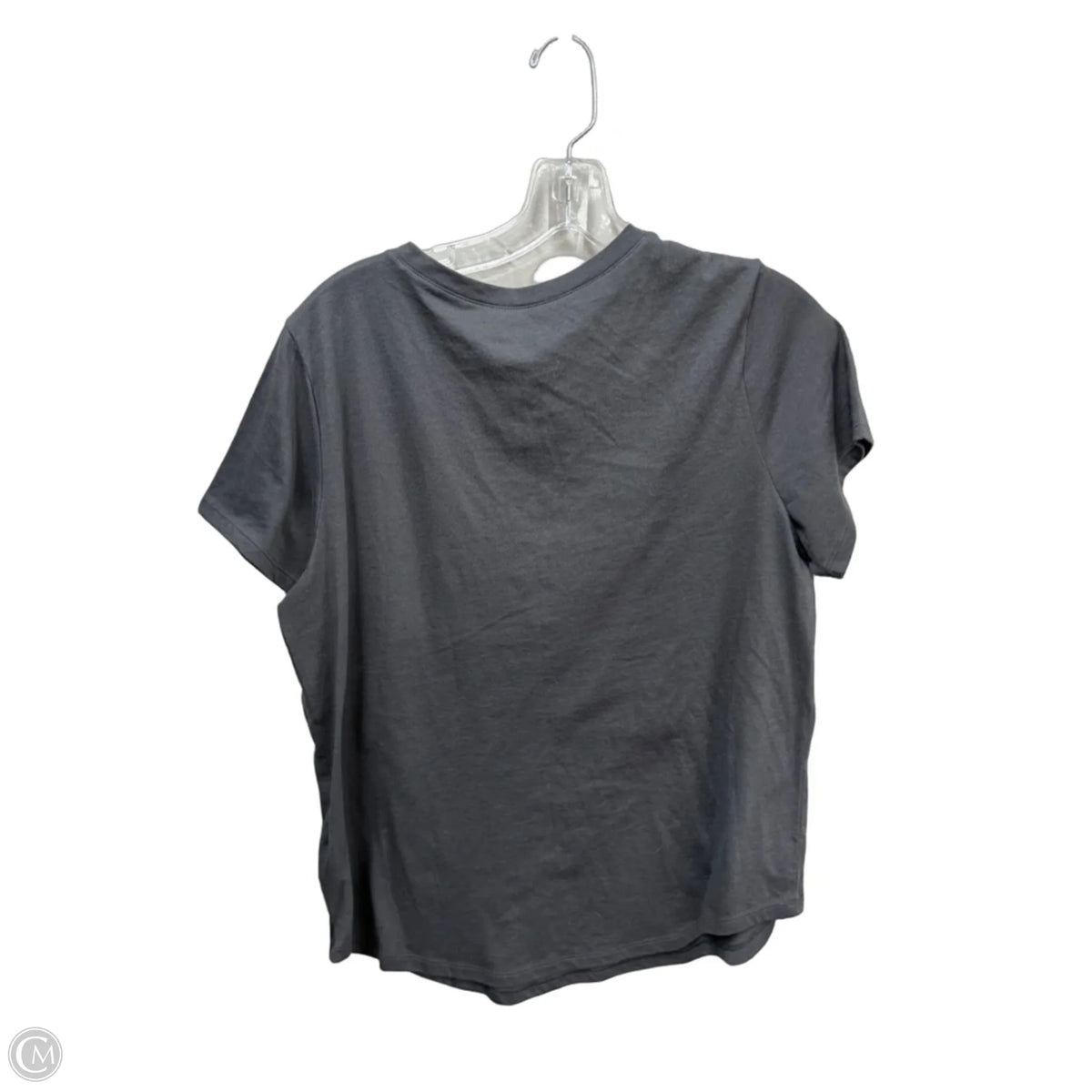Top Short Sleeve Basic By Old Navy In Grey & White, Size: L