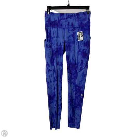 Athletic Leggings By Lululemon In Blue, Size: 4