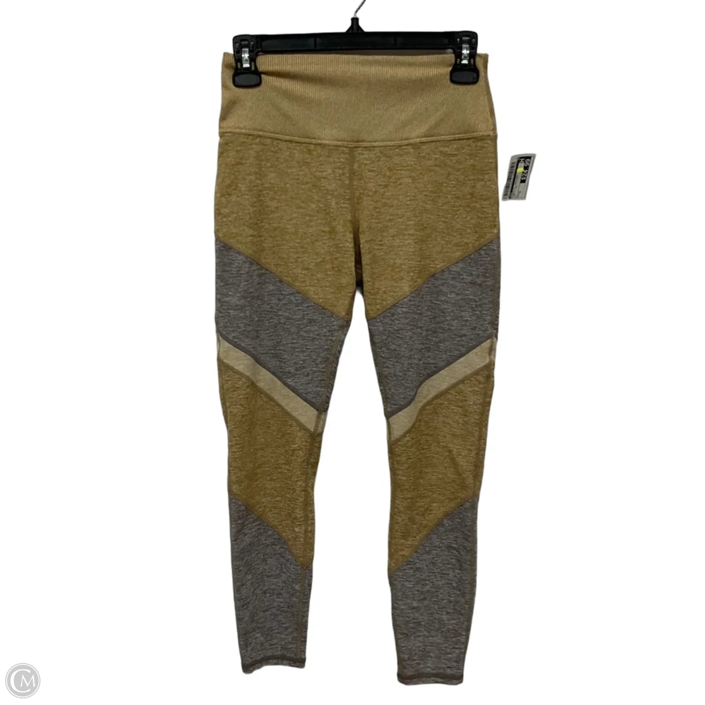Athletic Leggings By Alo In Grey & Tan, Size: S