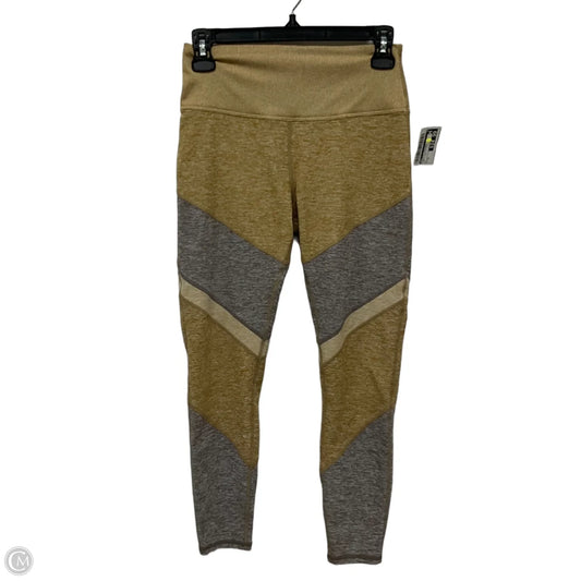 Athletic Leggings By Alo In Grey & Tan, Size: S