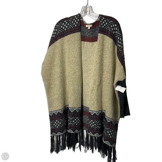 Sweater Cardigan By Debut In Blue & Cream, Size: M