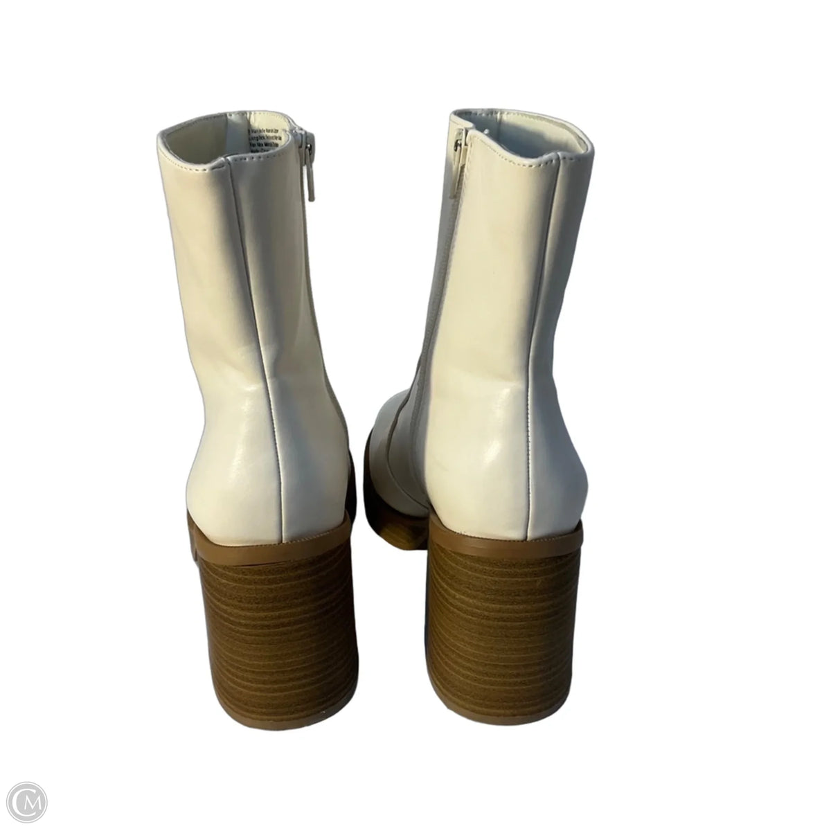 Boots Ankle Heels By Universal Thread In Cream, Size: 9