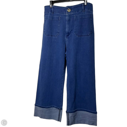 Jeans Wide Leg By Maeve In Blue Denim, Size: 12