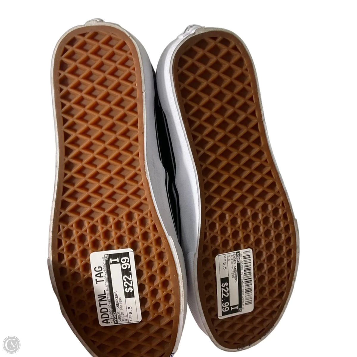 Shoes Sneakers By Vans In Plaid Pattern, Size: 8.5