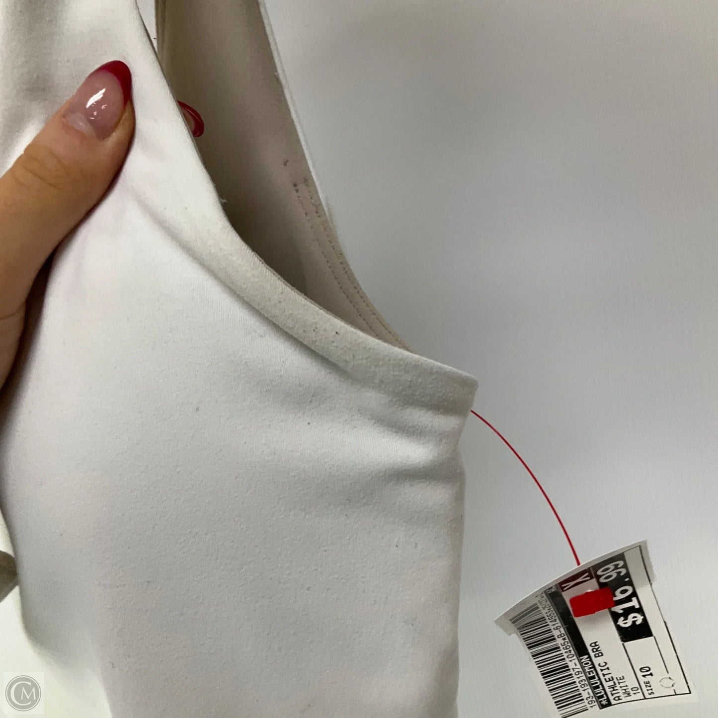 Athletic Bra By Lululemon In White, Size: 10