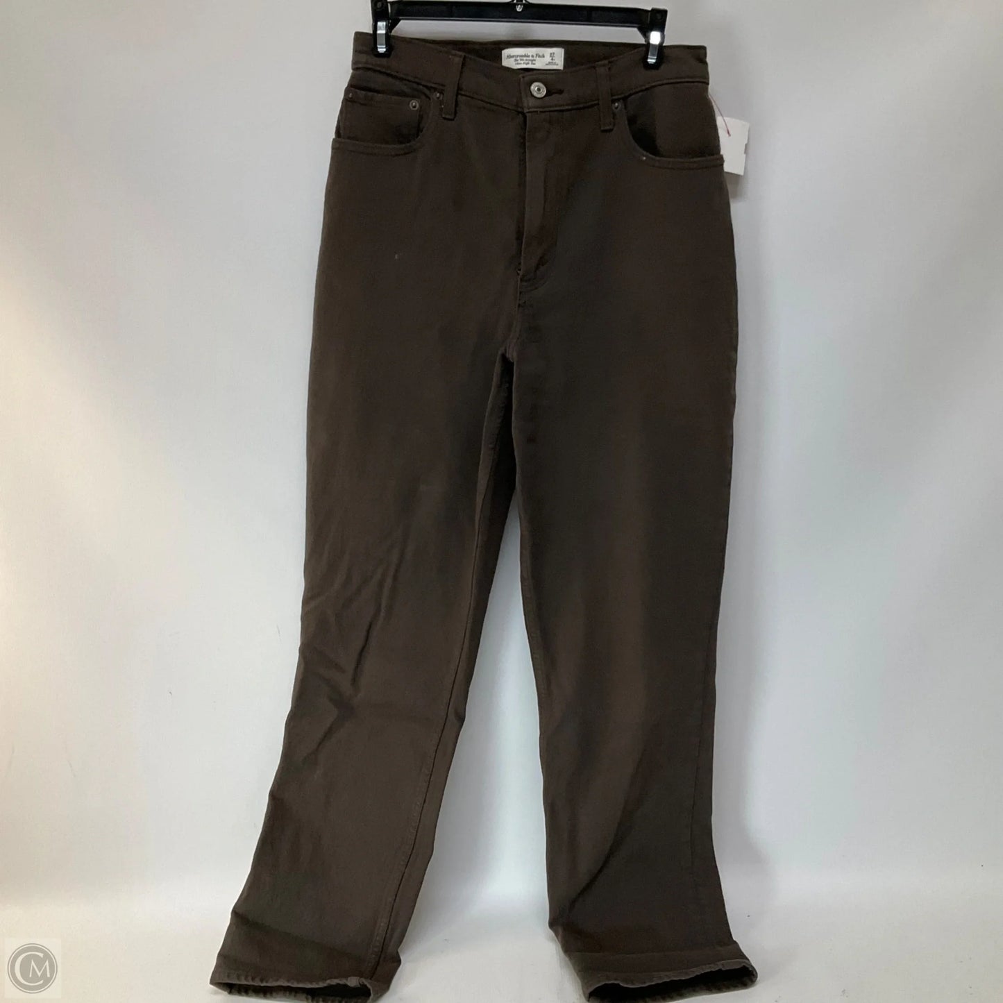 Jeans Straight By Abercrombie And Fitch In Brown Denim, Size: 4