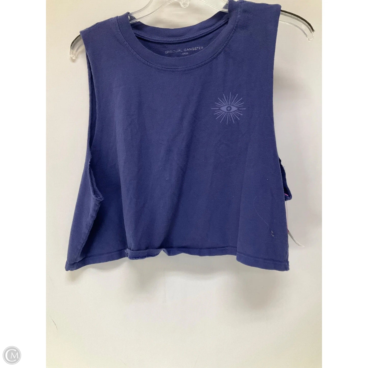 Top Sleeveless Basic By Spiritual Gangster In Blue, Size: L