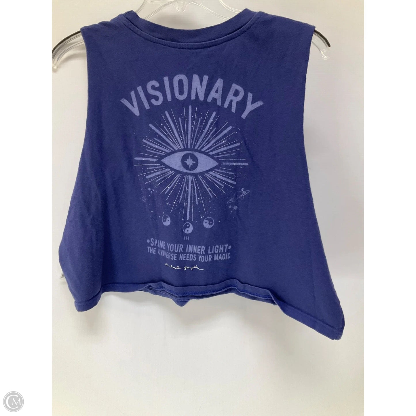 Top Sleeveless Basic By Spiritual Gangster In Blue, Size: L