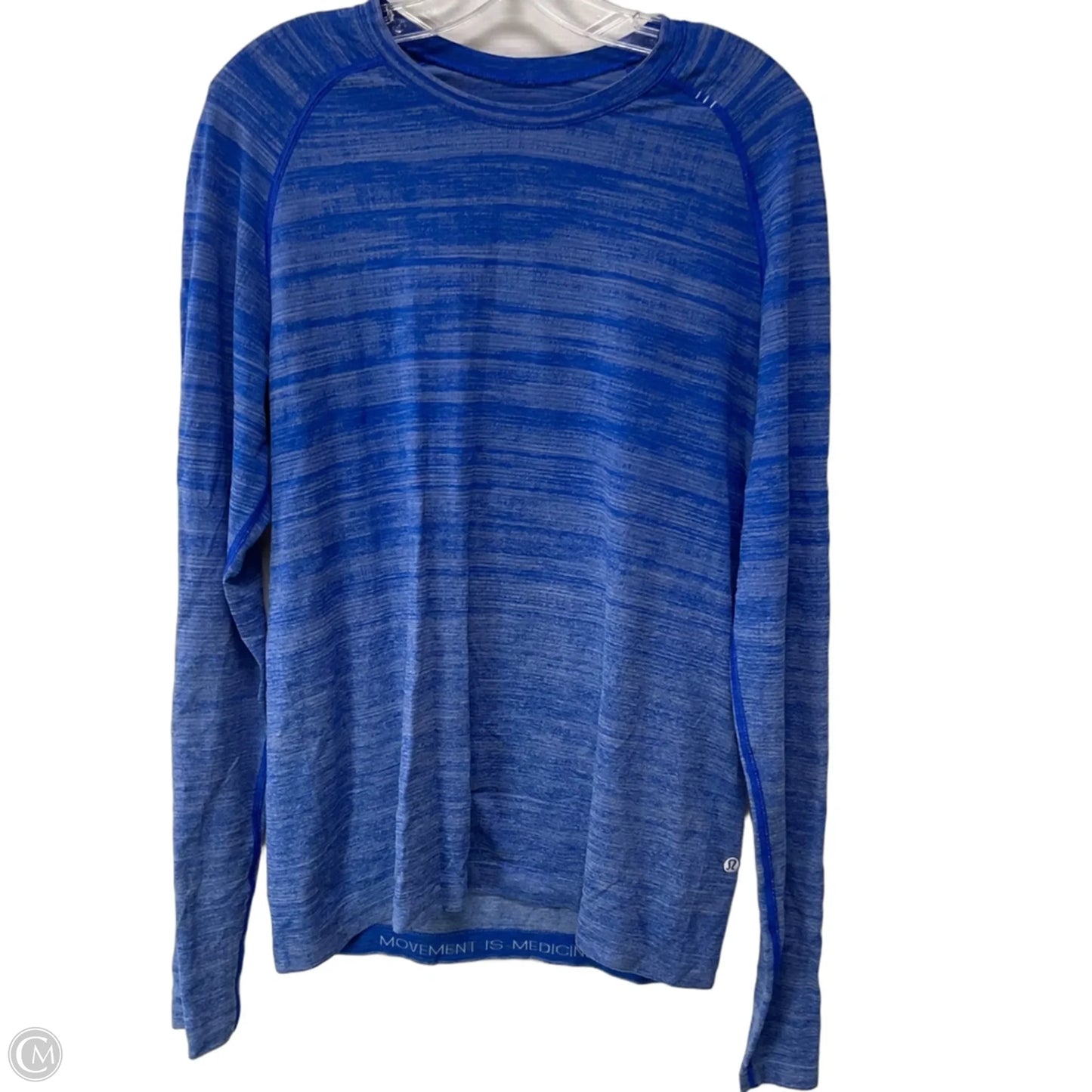 Athletic Top Long Sleeve Crewneck By Lululemon In Blue, Size: M