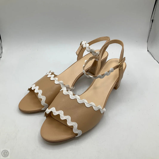 Sandals Heels Block By Cmb In Tan, Size: 9.5