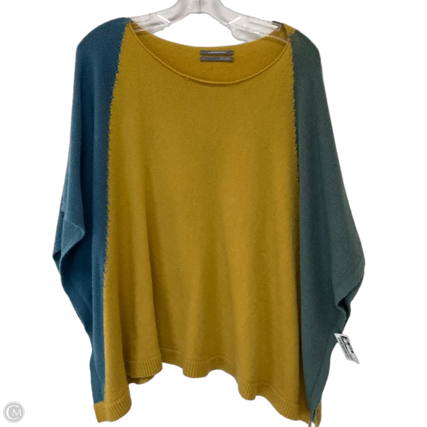 Sweater By Anthropologie In Blue & Gold, Size: S