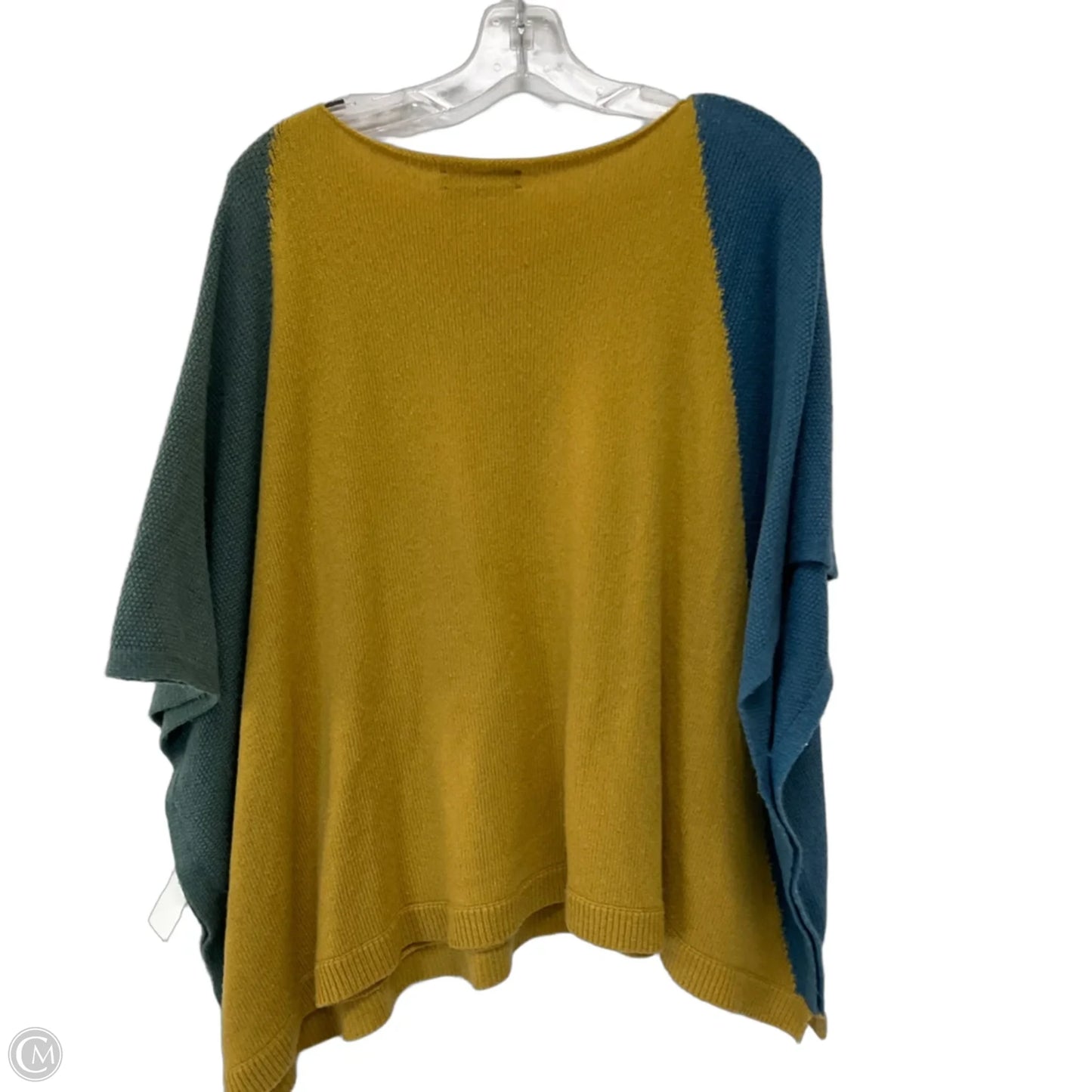Sweater By Anthropologie In Blue & Gold, Size: S