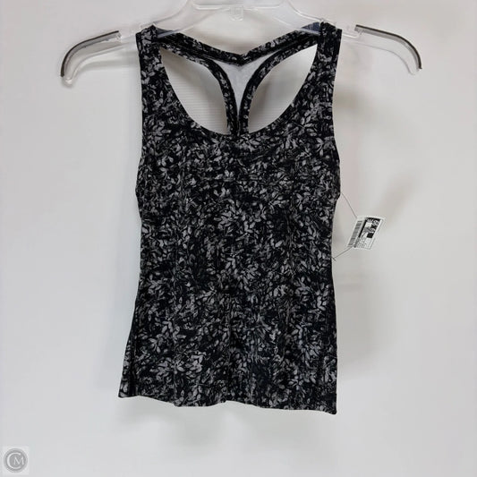 Athletic Tank Top By Lululemon In Black & Grey, Size: 2