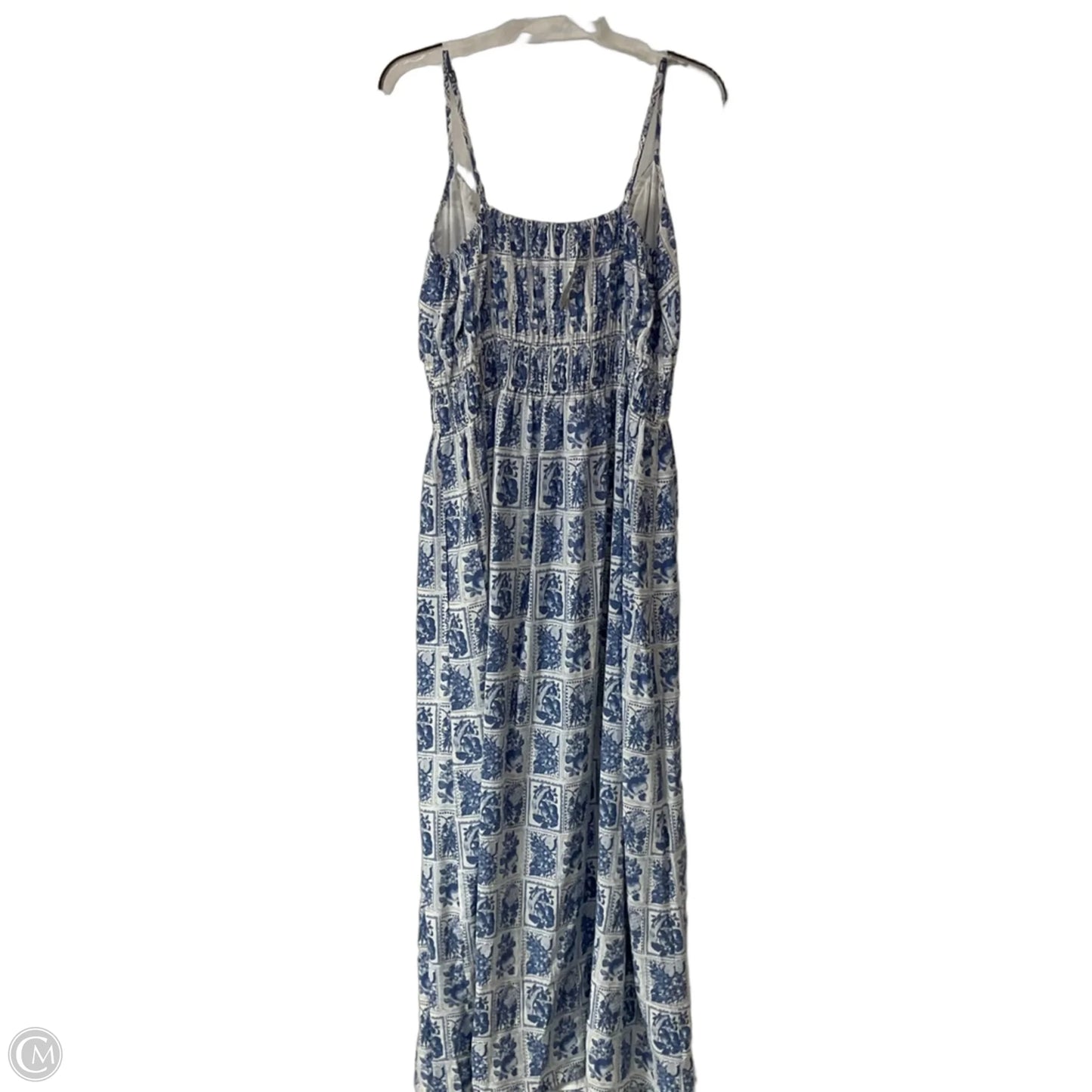 Dress Casual Maxi By Abercrombie And Fitch In Blue & White, Size: Xl