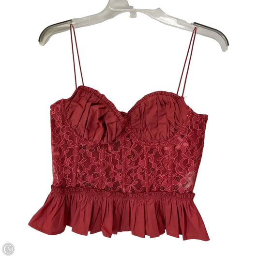 Top Sleeveless By En Saison In Red, Size: M