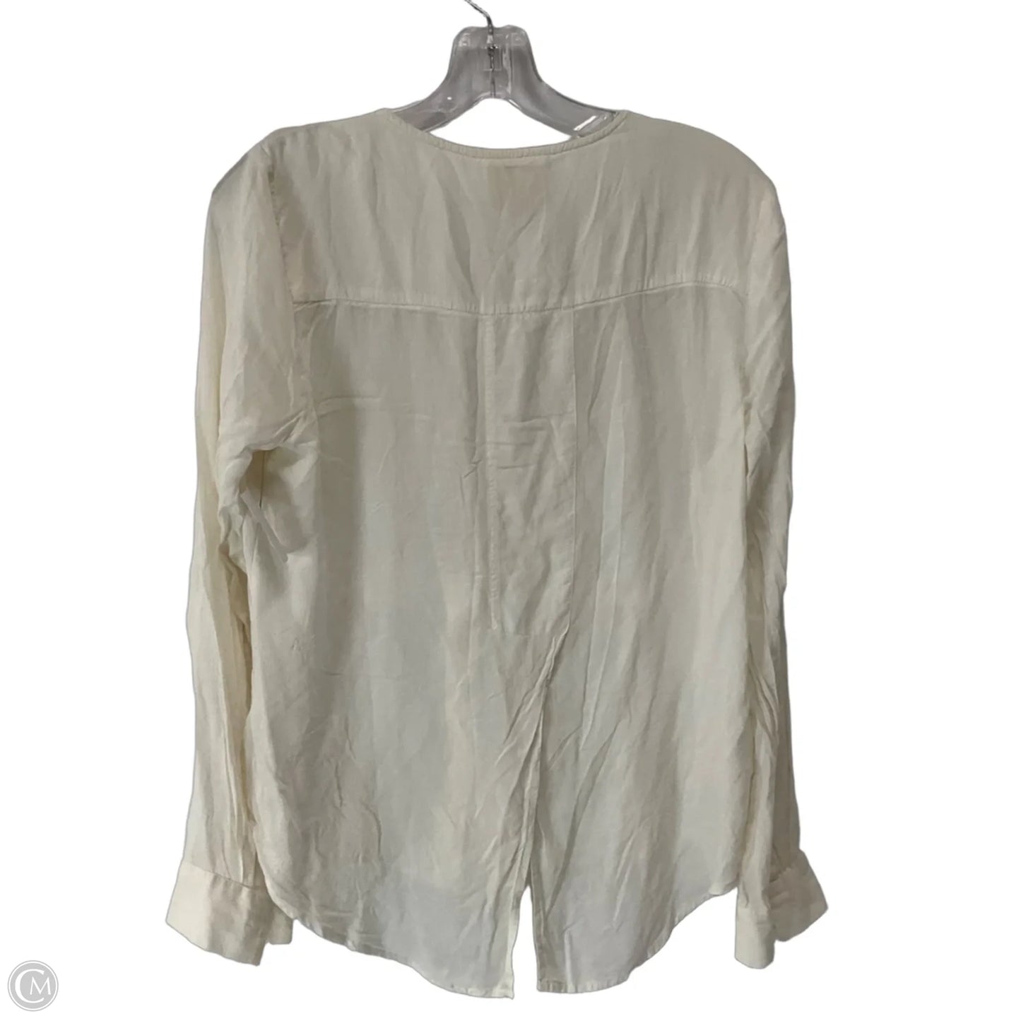 Top Long Sleeve By Maeve In White, Size: 6