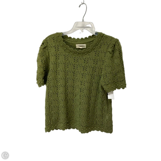 Sweater Short Sleeve By Anthropologie In Green, Size: L