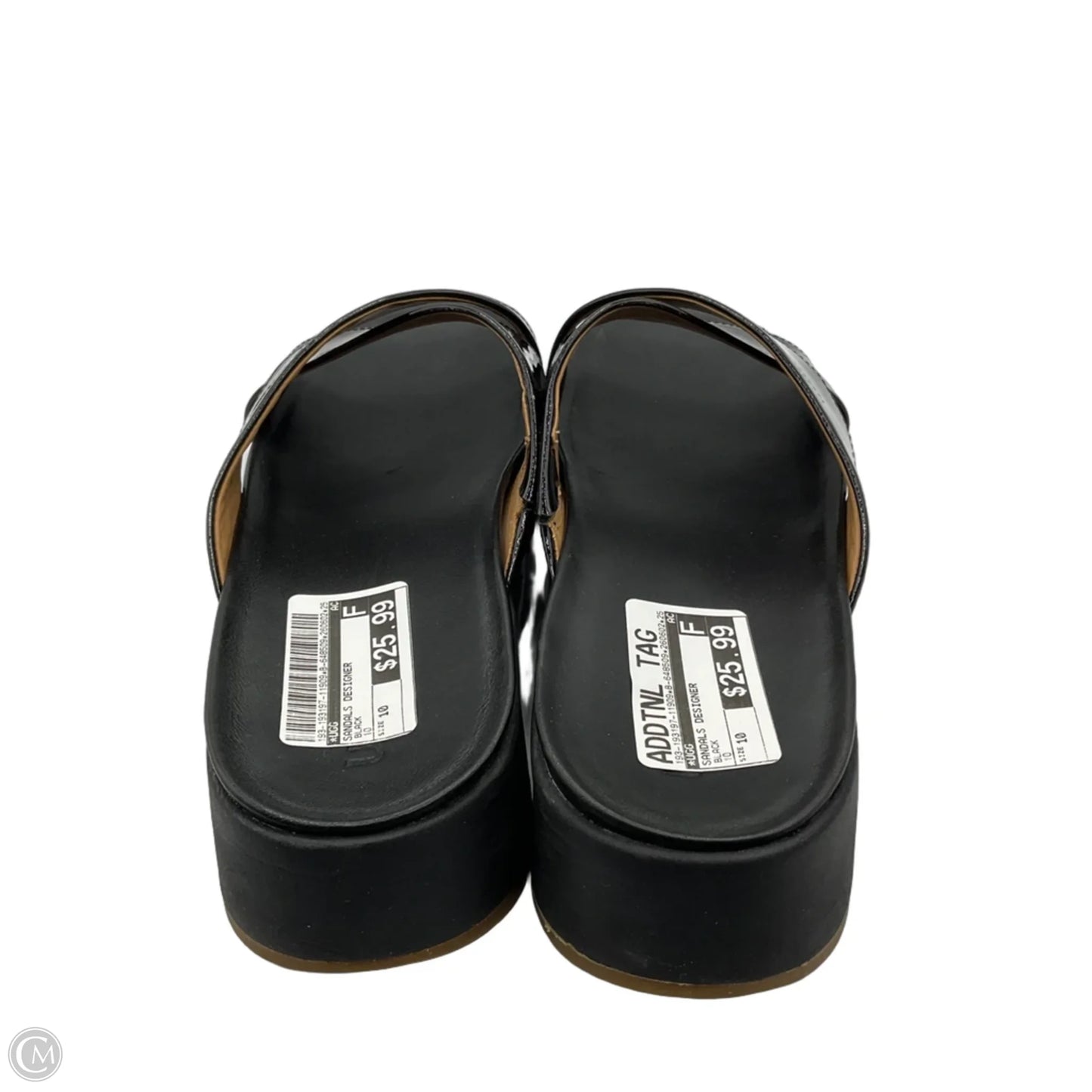 Sandals Designer By Ugg In Black, Size: 10