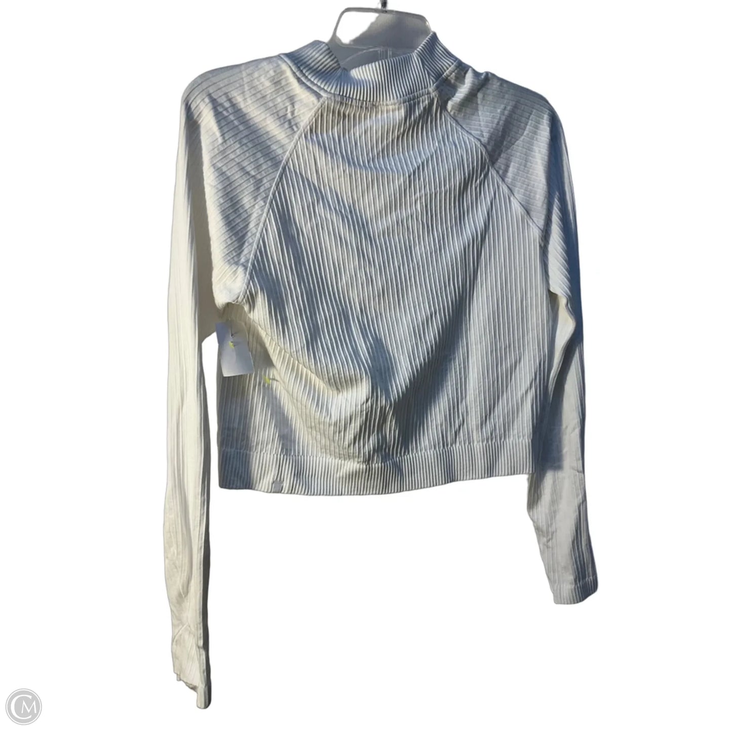 Athletic Top Long Sleeve Collar By Lululemon In White, Size: 10
