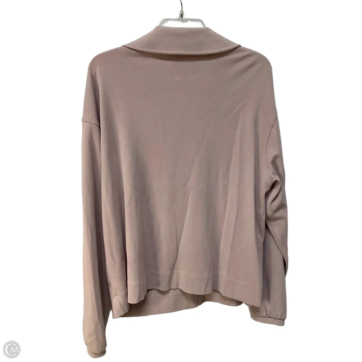 Athletic Top Long Sleeve Collar By Lululemon In Pink, Size: M