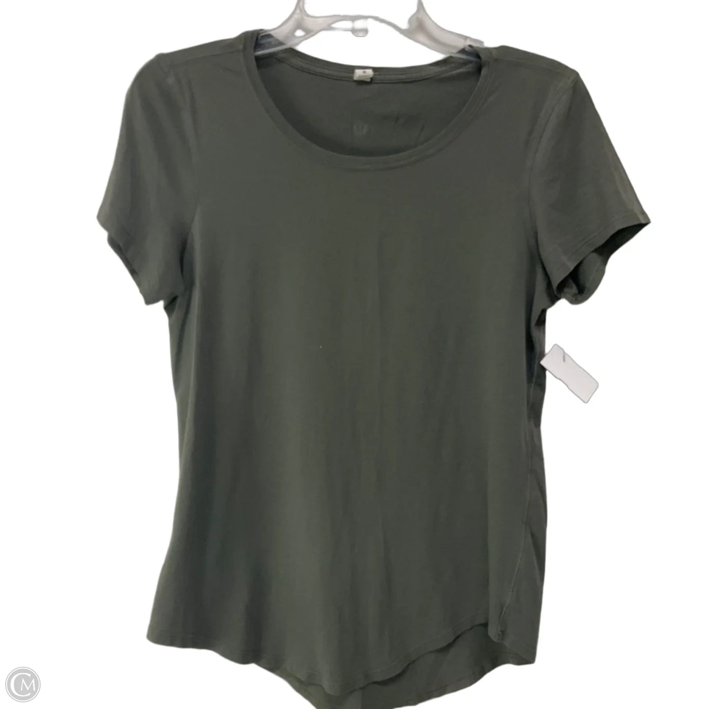 Athletic Top Short Sleeve By Lululemon In Green, Size: 6