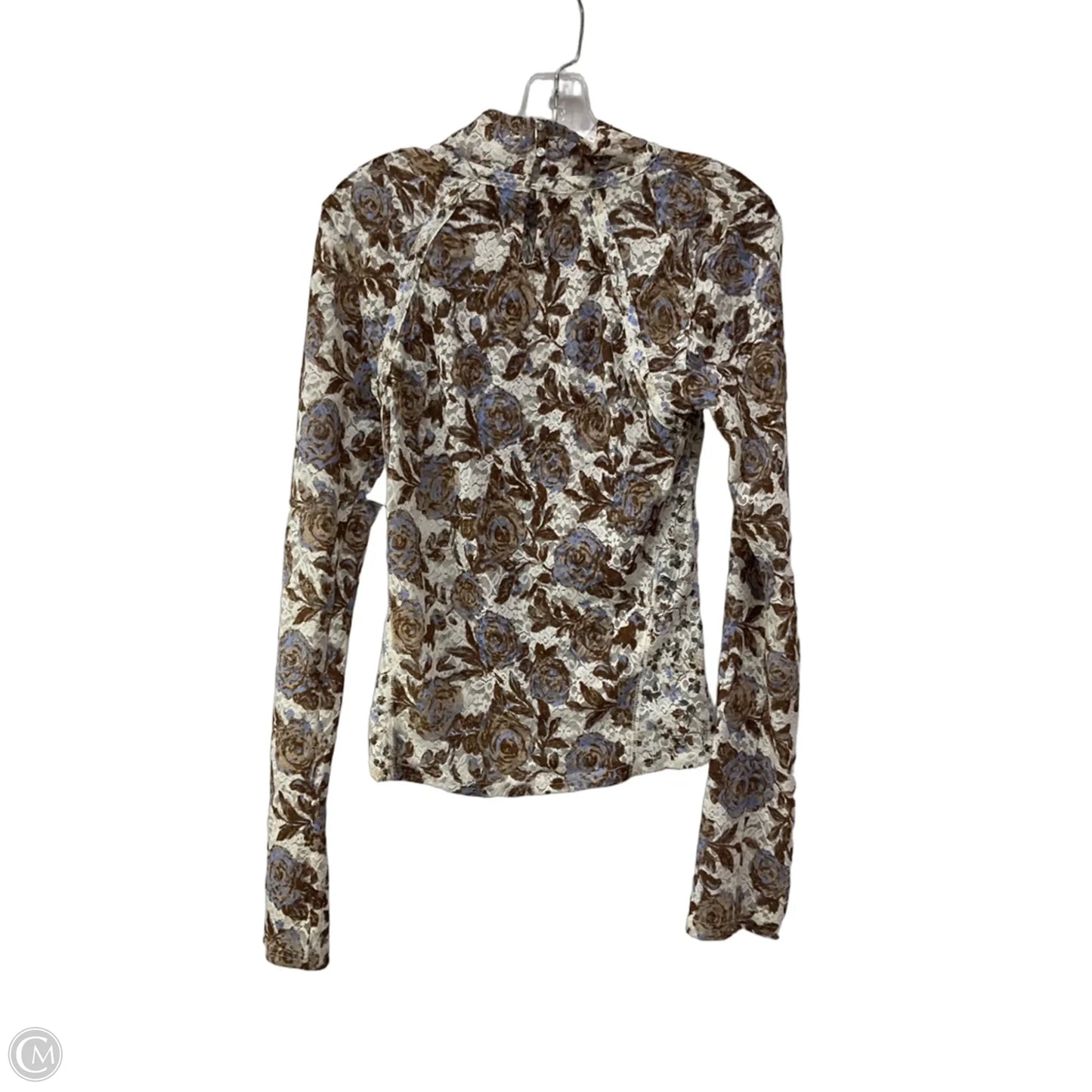 Top Long Sleeve By Free People In Floral Print, Size: Xl